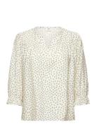 JDY Jdysky 3/4 V-Neck Top Wvn Exp Kräm
