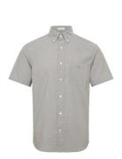 GANT Reg Classic Poplin Ss Shirt Khaki Green