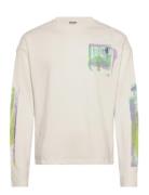 Weekday Great Boxy Graphic Long Sleeve T-Shirt Vit