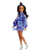 Barbie Deluxe Style Fashion Doll #7 In Metallic Blue Top And Skirt Wit...