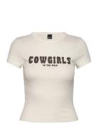Gina Tricot Printed Tight Top Gul