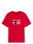 Tommy Hilfiger Americana Monotype Flag Box Tee Röd