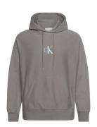Calvin Klein Jeans Premium Terry Micro Monologo Hoo Grå