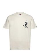 Tommy Jeans Tjm Rlx Skater Back Graphic Tee Kräm