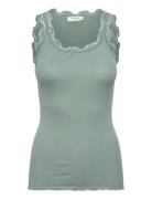 Rosemunde Rwbabette Sl U-Neck Long Lace Top Grön