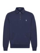 Polo Ralph Lauren Loopback Fleece Quarter-Zip Sweatshirt Marinblå