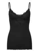 Rosemunde Rwbeatha Sl Strap Lace Top Svart