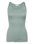 Rosemunde Rwbelle Silk U-Neck Strap Elastic T Grön