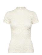 Rosemunde Rwdelicia Capsleeve Regular T-Neck Kräm