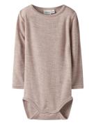 Name It Nbnwax Wool Rib Ls Body Noos Beige