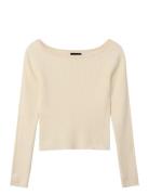 LMTD Nlflarin Ls Boatneck Short S Knit Kräm