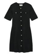 Vero Moda Awpicco 2/4 O-Neck Short Knit Dress Svart