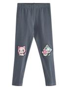 Lindex Leggings Cat Applique At Knees Grå