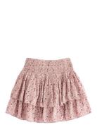 Lindex Skirt Flounce Flower Aop Rosa