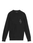 Lyle & Scott L&S Monogram Crew Neck Jumper Svart