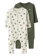Name It Nbmnightsuit 2P Zip Ff Robot Noos Khaki Green