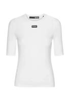 ROTATE Birger Christensen Short Sleeve T-Shirt Vit