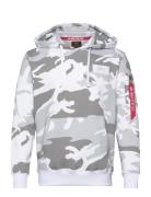 Alpha Industries Back Print Hoodie Camo Grå