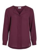 Vila Vilucy L/S Shirt - Noos Burgundy