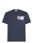 Calvin Klein Jeans Ss 20S Ck Sport Logo Graphic Tee Marinblå