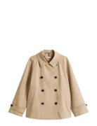 Tommy Hilfiger Cotton Reg Short Trench Coat Beige