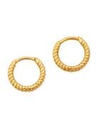 Syster P Beloved Twisted Small Hoops Gold Guld