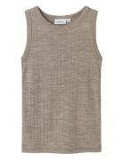 Name It Nmmwang Wool Needle Tank Top Beige
