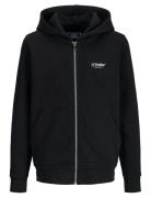 Jack & J S Jjesoho Sweat Zip Hood Noos Jnr Svart
