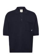 Calvin Klein Ss Snowy Tech Knit Boxy Polo Swe Svart