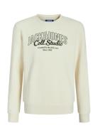 Jack & J S Jjmakoto Sweat Crew Neck Jnr Kräm