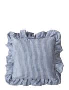 Mimou Frill Cushion Stripe Blå