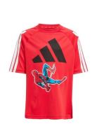 Adidas Sportswear Lk Mrvl Sm T Röd