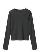 LMTD Nlfhinaja Ls Solid Short S Top Noos Grå