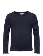 Kids Only Kmgtrinny Life Sld Ls Ck Top Jrs Noos Marinblå