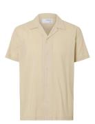 Selected Slhregair Shirt Ss Mix G Camp Beige