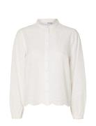 Selected Slftatiana L/S Embr Shirt Noos Vit