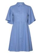 Selected Slfgulia 2/4 Short Shirt Dress D Blå