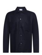 Selected Slh-Conrad Overshirt Ls Tencel Marinblå