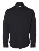Selected Slhslim-Jersey Shirt Ls Noos Svart