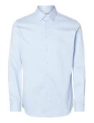 Selected Slhslim-Performance Shirt Ls Noos Blå