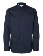 Selected Slhslim-Performance Shirt Ls Noos Marinblå