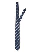 Selected Slhlane Stripe Tie Noos Marinblå