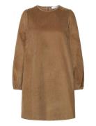 Selected Slfjenny Ls O-Neck Corduroy Dress D2 Brun