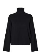 Selected Slfkamma Ls Knit Roll Neck Noos Svart