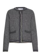 Selected Slfsine Ls Knit Cardigan Grå