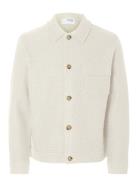 Selected Slhnealy Ls Knit Shirt Jacket Noos Beige