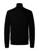 Selected Slhtray Ls Knit Merino Roll Neck Noos Svart