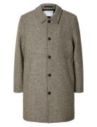 Selected Slharchive Car Coat Noos Grå