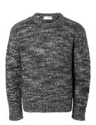 Selected Slhpepper Ls Knit Relaxed Mock Neck Svart