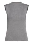 Selected Slflura Lurex Sl Knit High Neck Grå